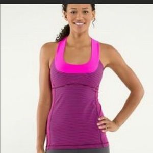 NWOT Rare find Lululemon scoop neck top electric pink size 10🌺